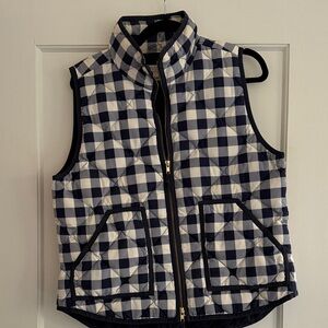 J. Crew Navy and White Checkered Vest